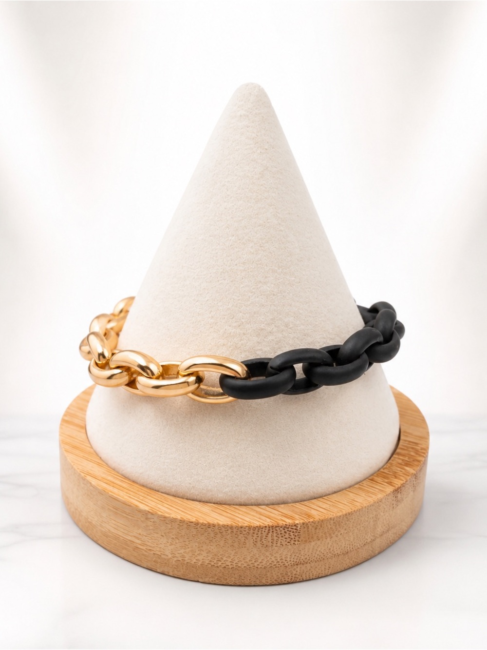 Chic Gold and Black Chain Metal Adjustable Bracelet